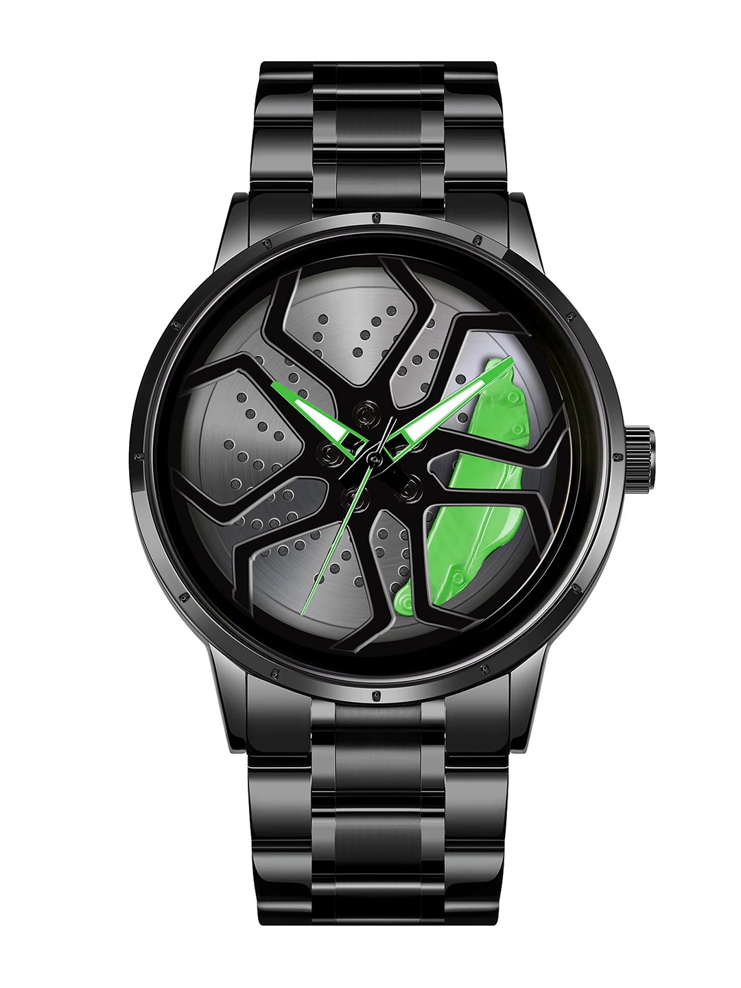 

Imperious- The Royal Way Men Embellished Dial & Stainless Steel Straps Analogue Watch, Green