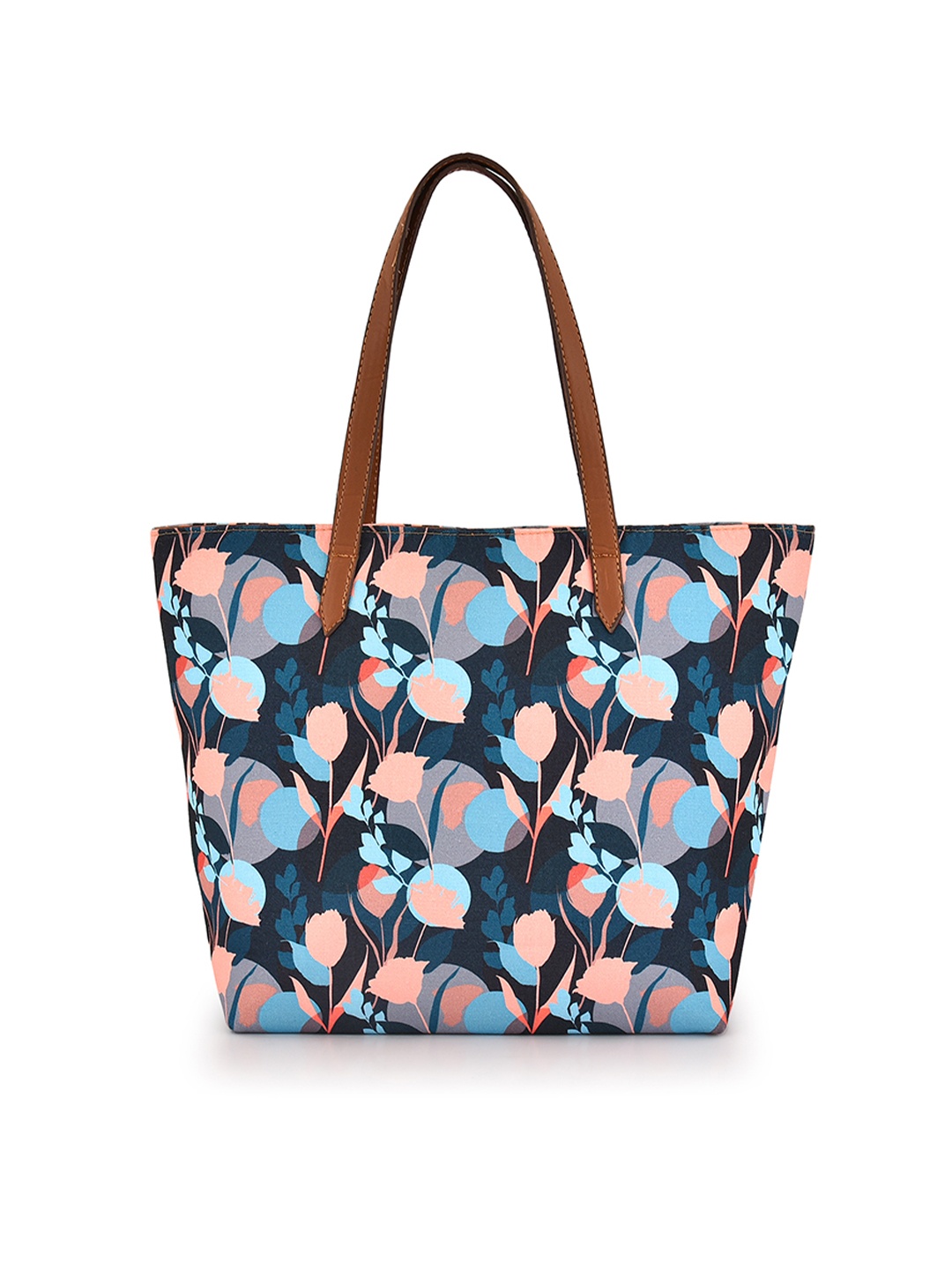 

DressBerry Printed Shopper Shoulder Bag with Applique, Black