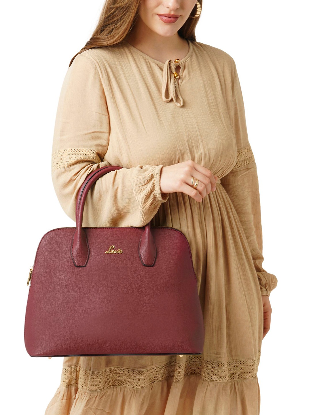 

Lavie Structured Satchel with Bow Detail, Purple