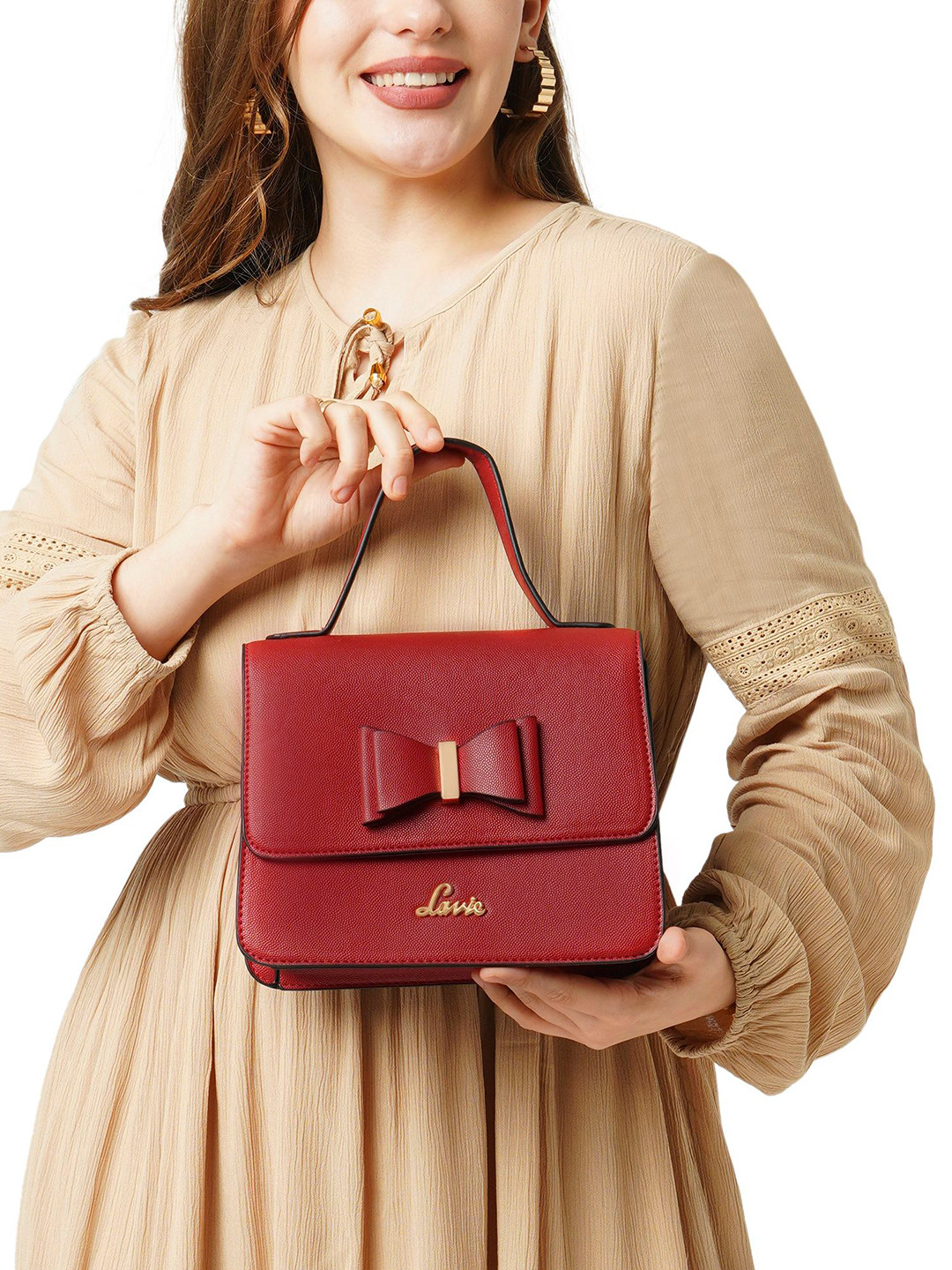 

Lavie Structured Satchel, Red