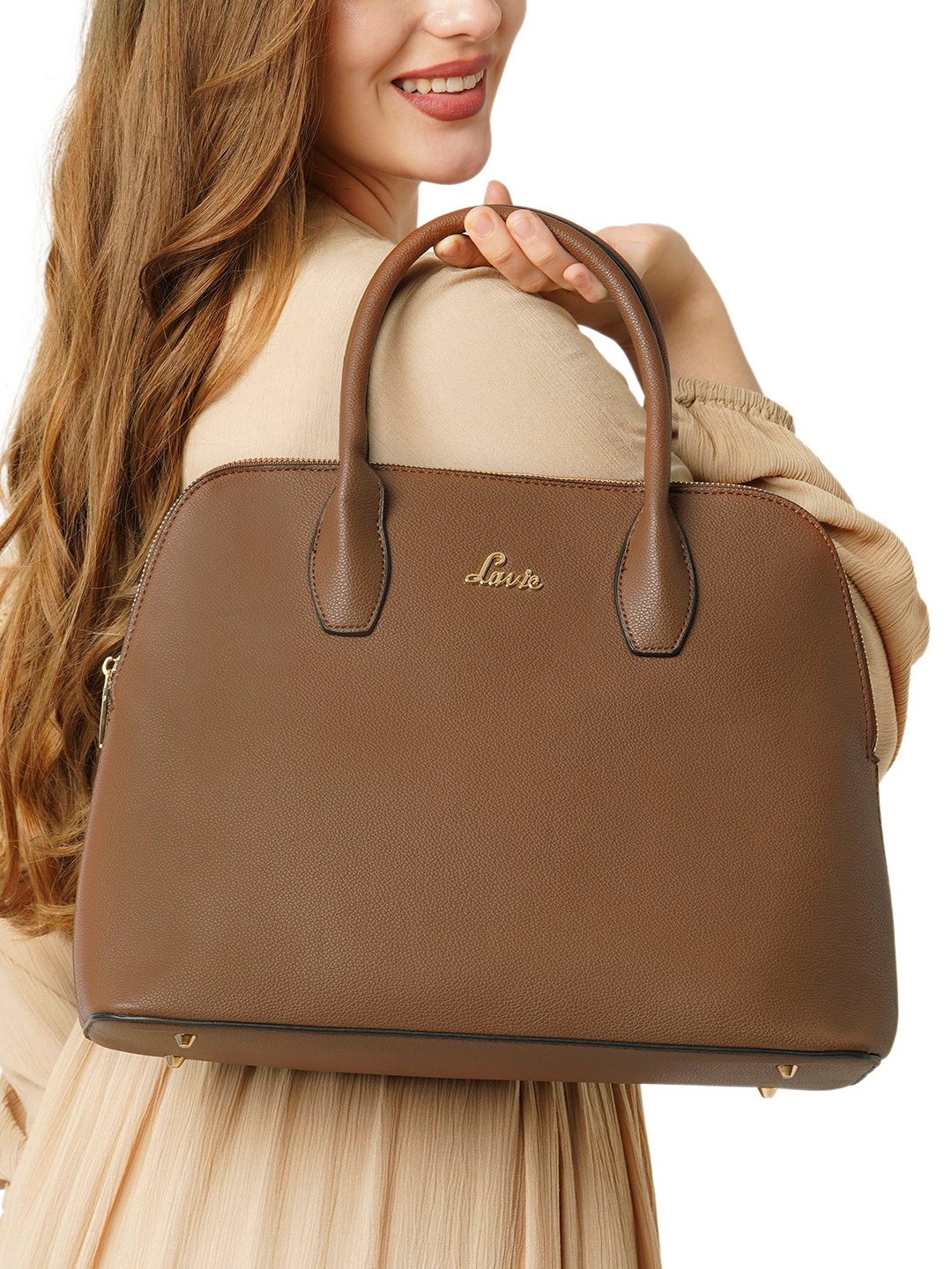 

Lavie Structured Satchel with Tasselled, Brown