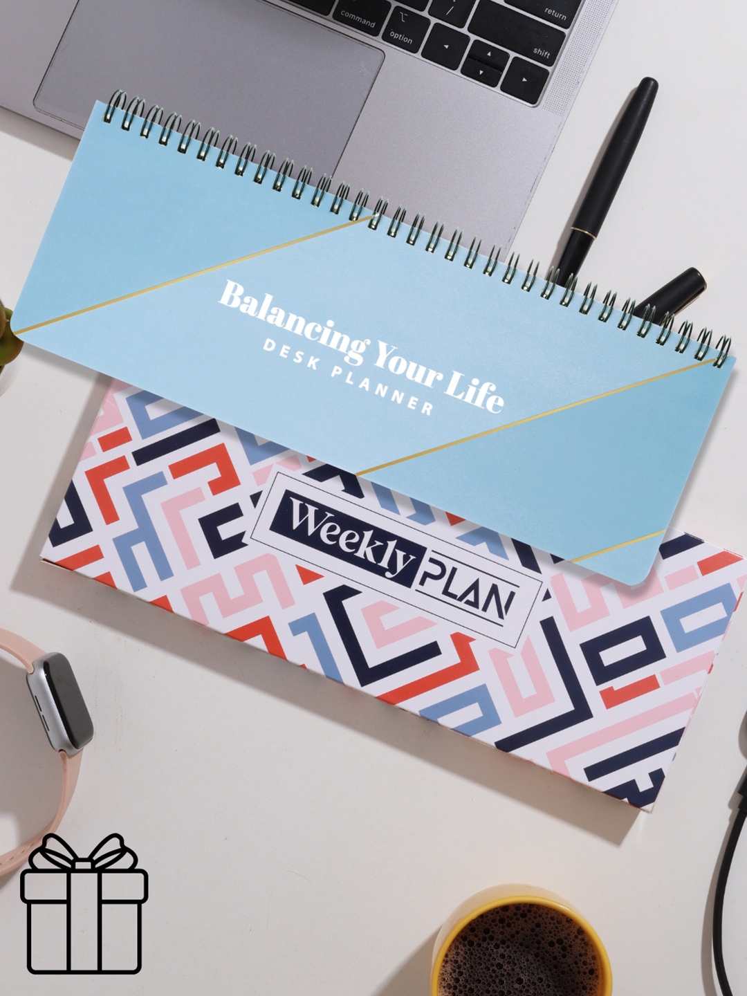 

Doodle 52-Week Wiro Undated Weekly Desk Planner, Blue