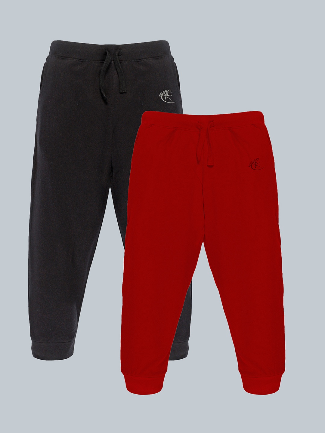 

KiddoPanti Kids Pack Of 2 Pure Cotton Joggers, Black