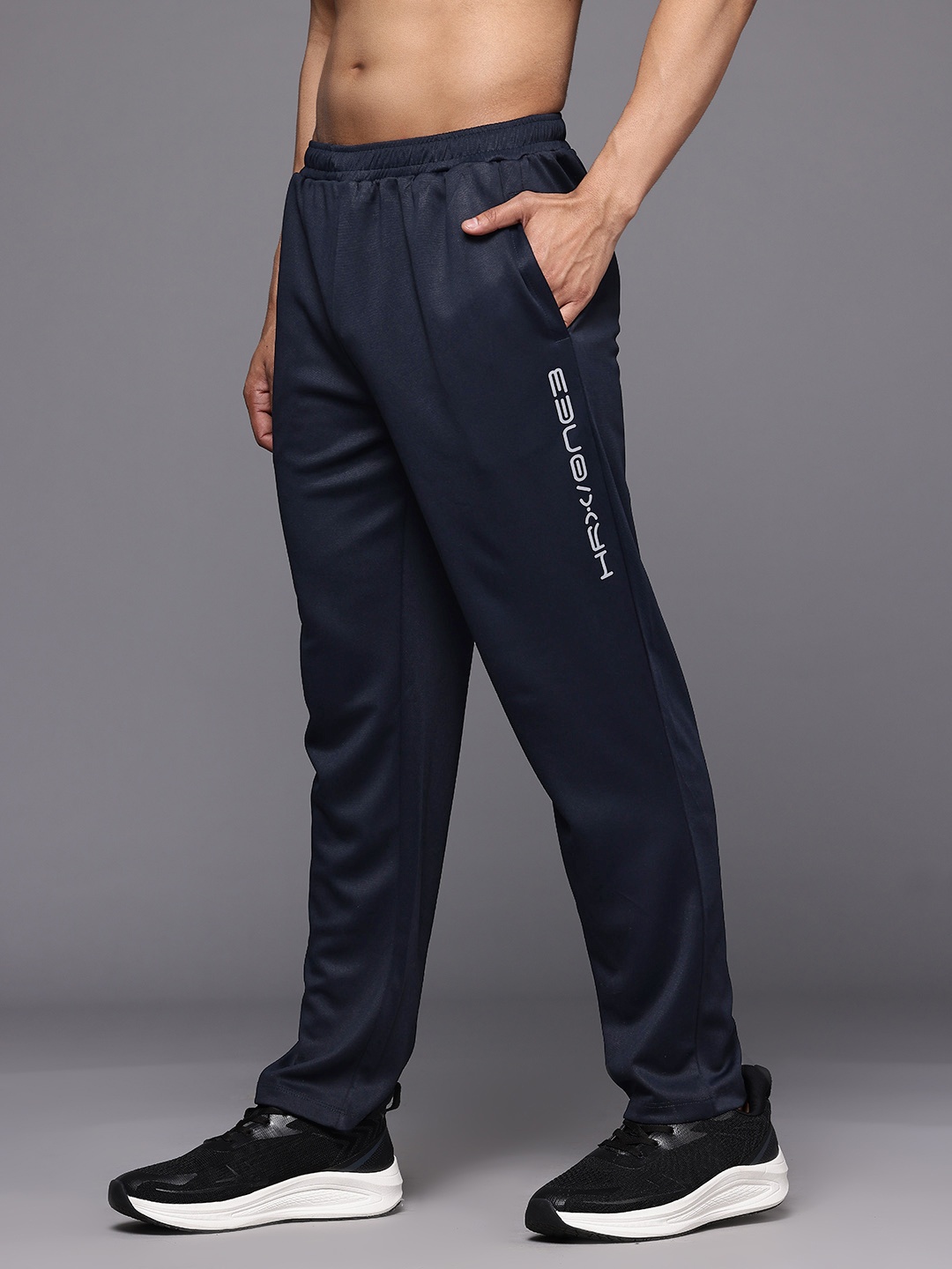 

HRX by Hrithik Roshan Men Rapid-Dry Running Track Pants, Navy blue