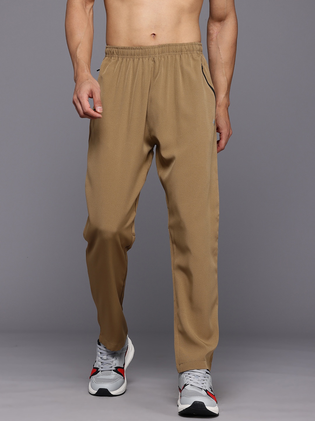 

HRX by Hrithik Roshan Men Rapid-Dry Running Track Pants, Brown