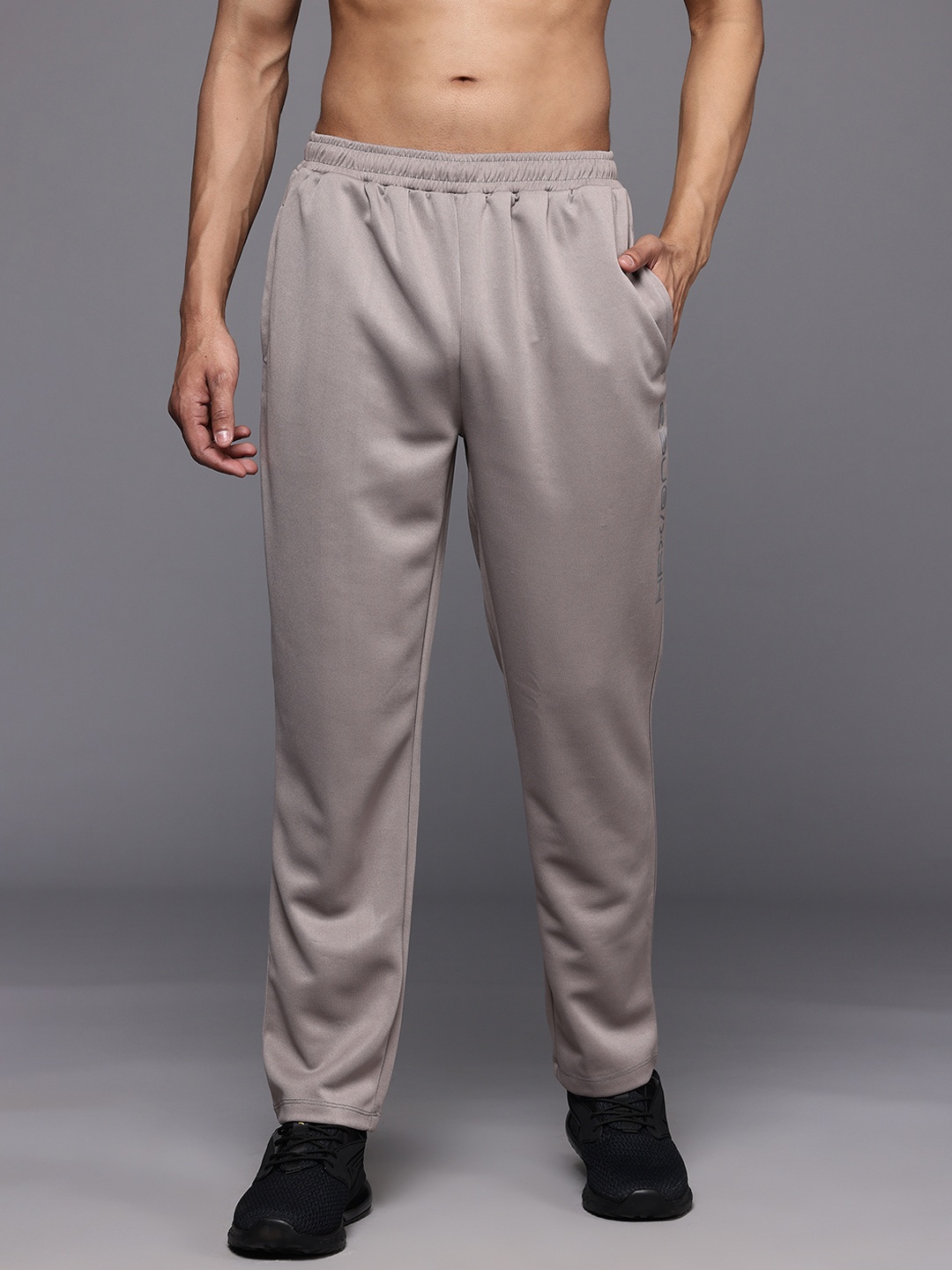 

HRX by Hrithik Roshan Men Rapid-Dry Running Track Pants, Taupe