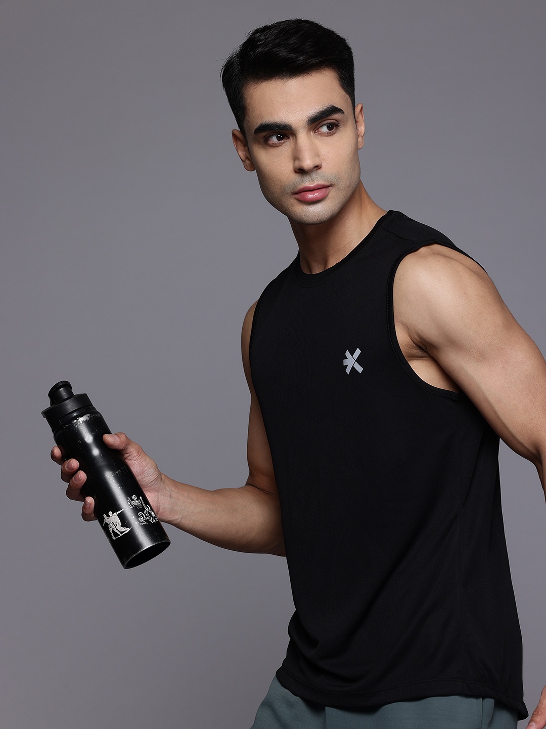 

HRX by Hrithik Roshan Men Rapid-Dry Running T-shirt, Black