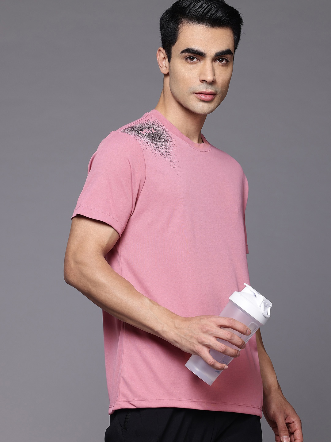 

HRX by Hrithik Roshan Round Neck Running T-shirt, Pink