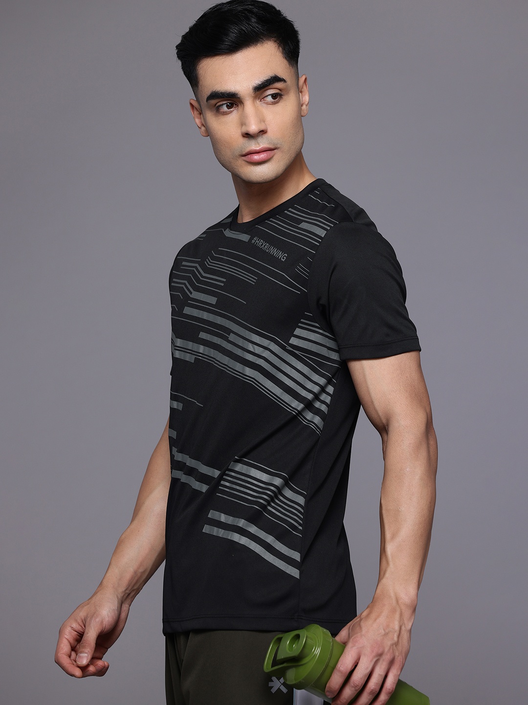 

HRX by Hrithik Roshan Rapid-Dry Running T-shirt, Black