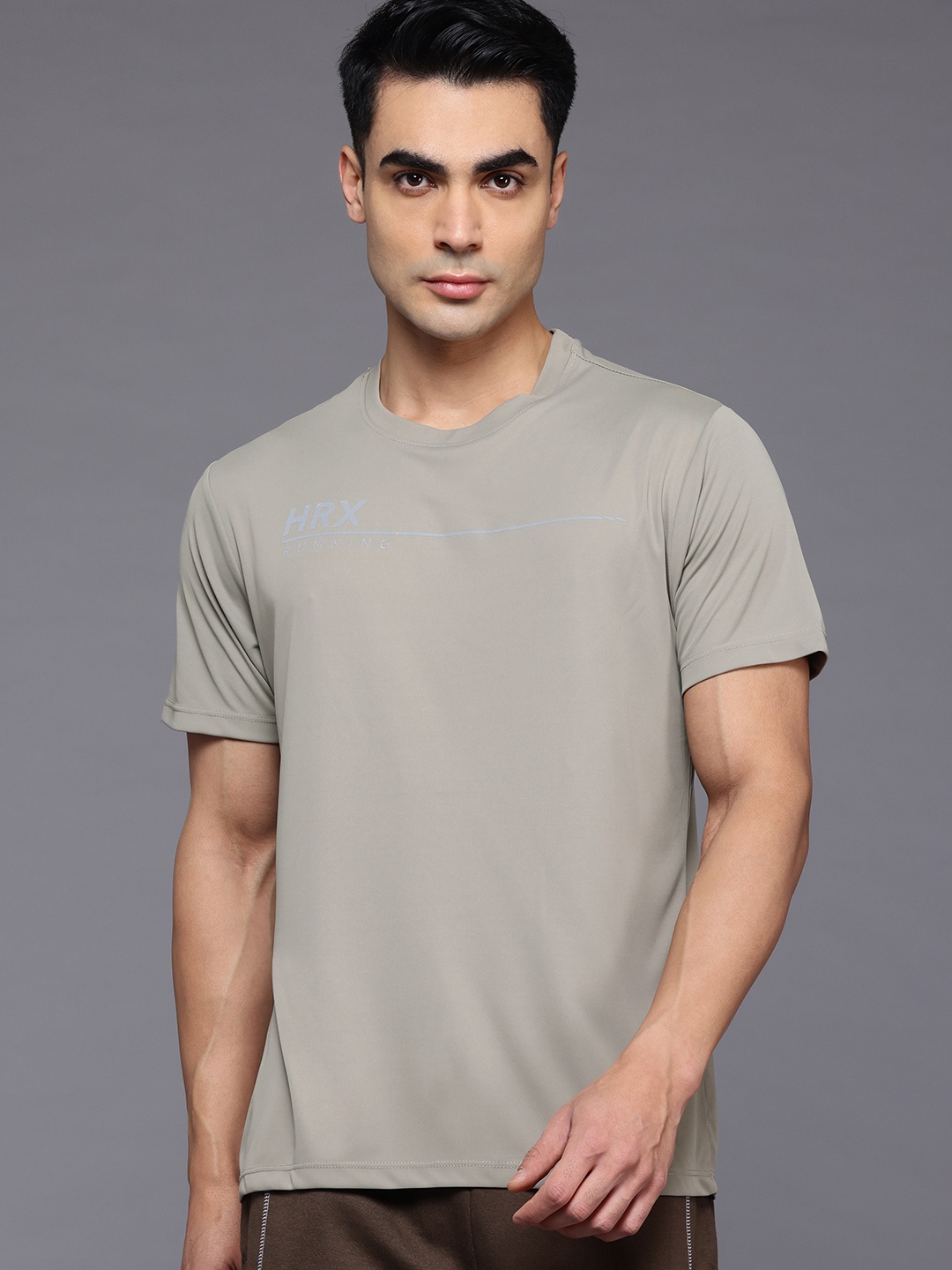 

HRX by Hrithik Roshan Men Typography Printed Drop-Shoulder Sleeves T-shirt, Grey