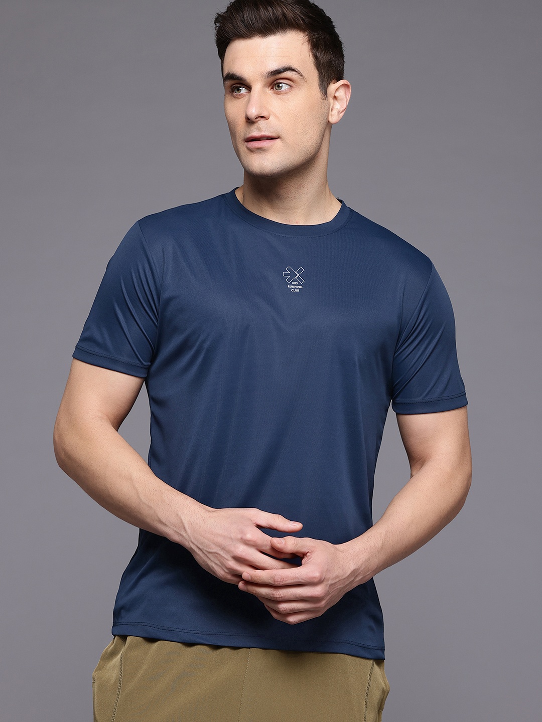 

HRX by Hrithik Roshan Rapid-Dry Running T-shirt, Navy blue