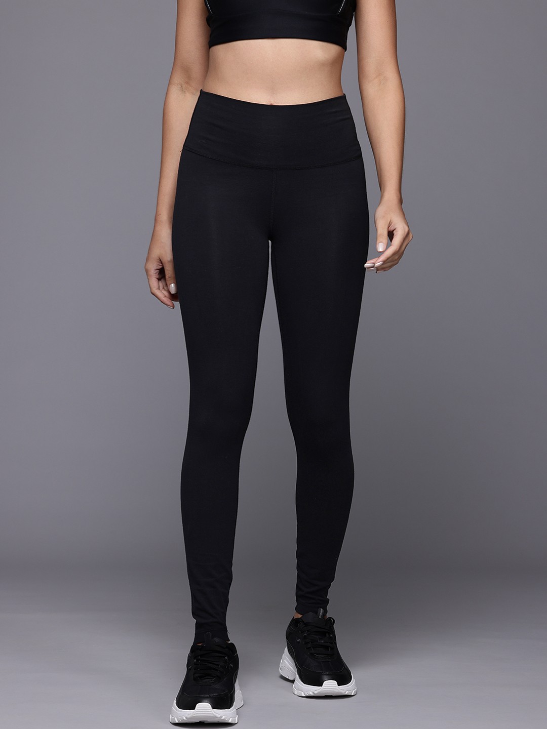 

New Balance Women High Rise Fitted Rapid-Dry Tights, Black