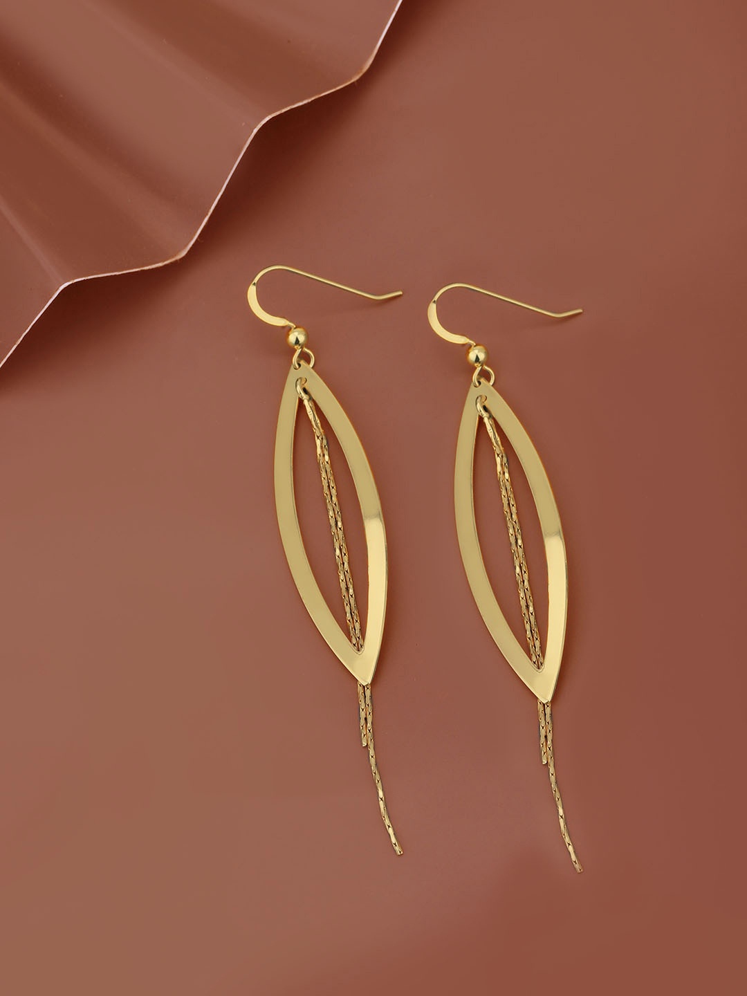

Carlton London 18kt Gold-Plated Oval Drop Earrings
