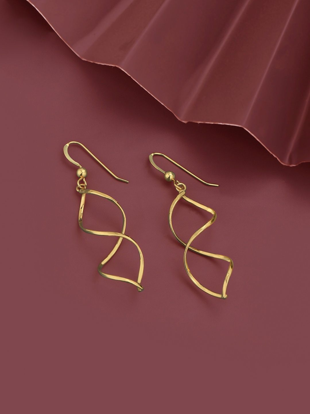 

Carlton London 18kt Gold-Plated Contemporary Drop Earrings