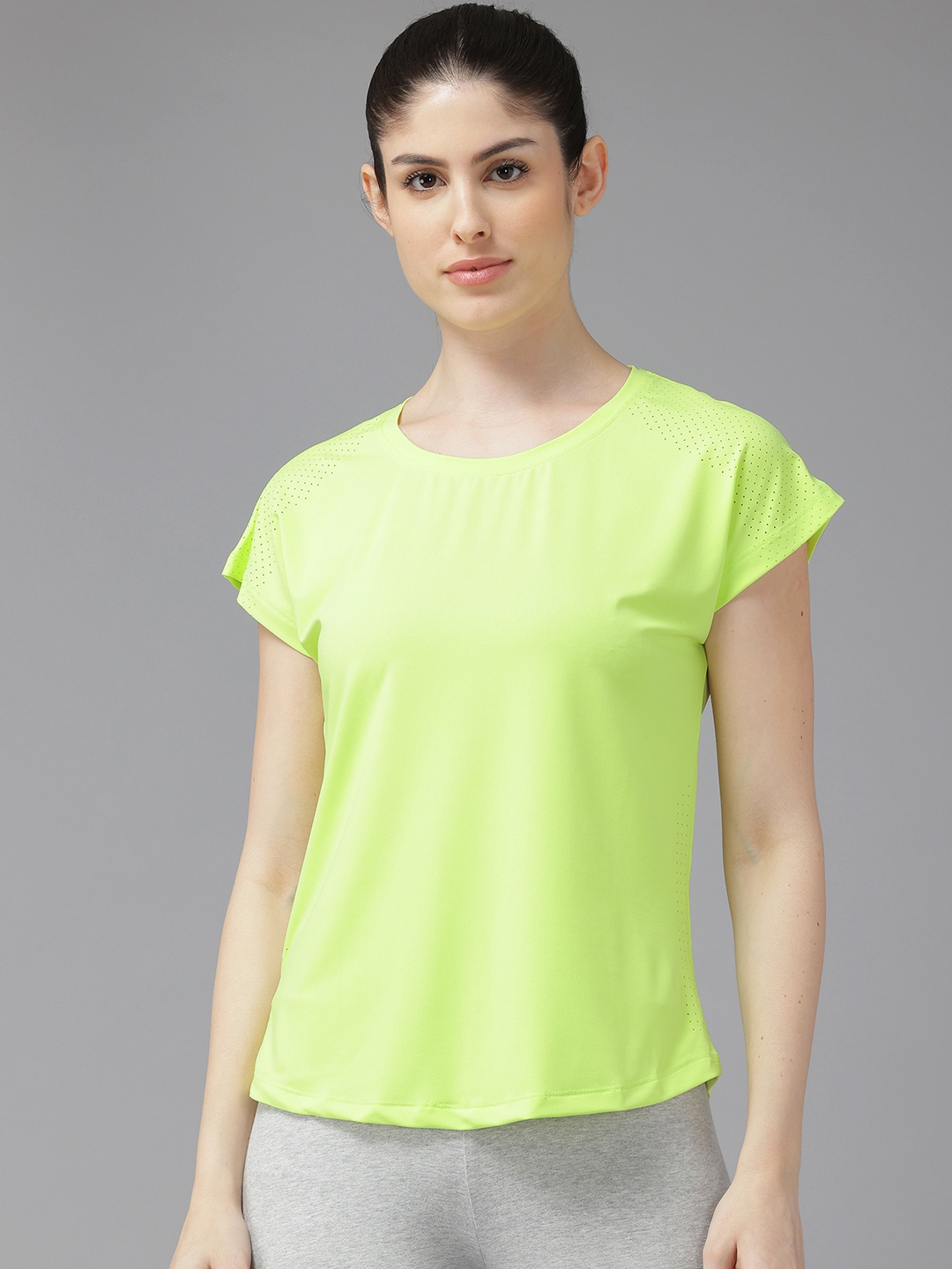 

PERFKT-U Rapid Dry Extended Sleeves Training T-shirt, Lime green