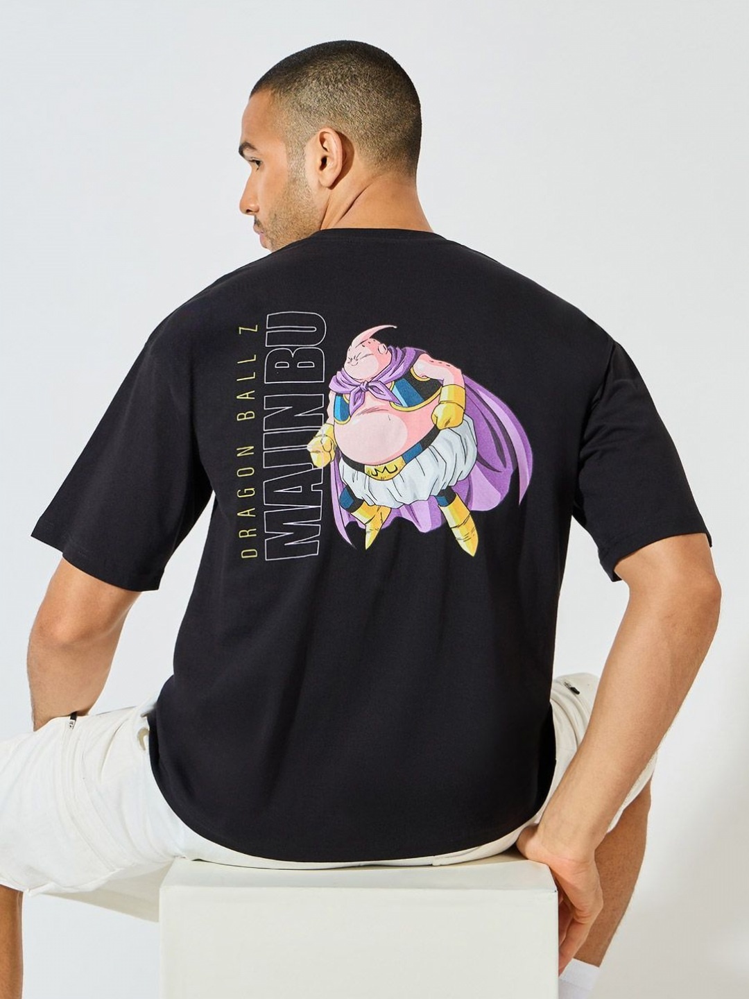 

Styli Men Anime Dragon Ball Z Graphic Character Oversize T-Shirt, Black