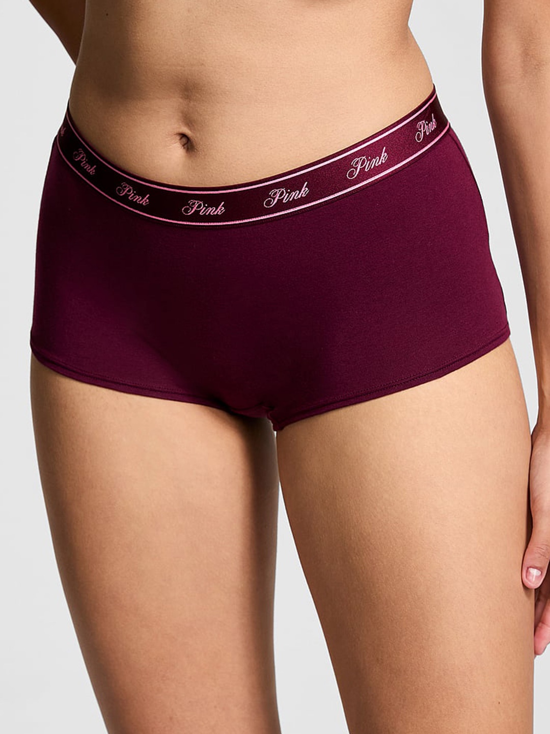 

Victoria's Secret PINK Cotton Low Rise Boyshort Briefs, Purple
