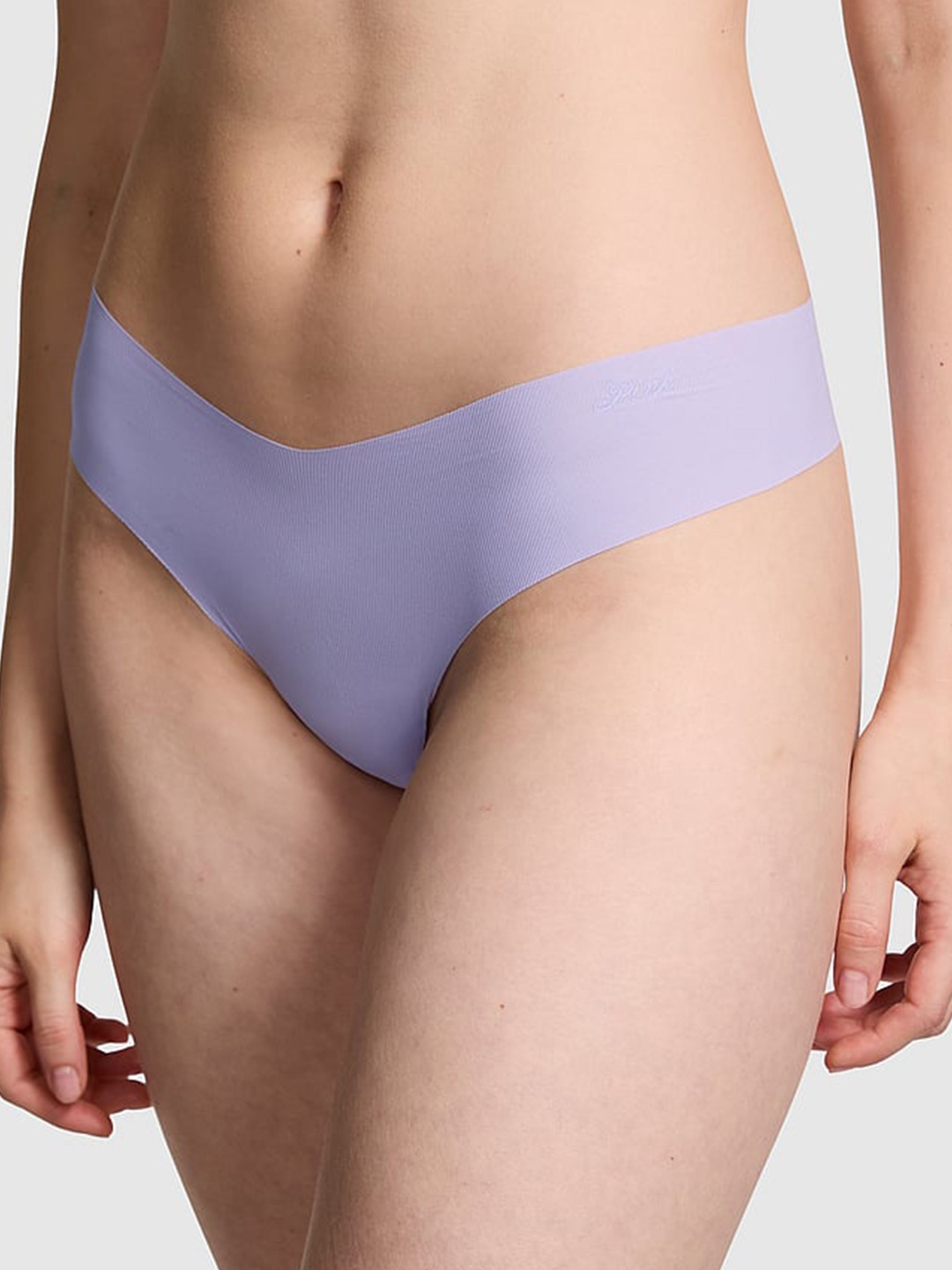 

Victoria's Secret Pink No-Show Low rise Seamless Thong Briefs, Purple