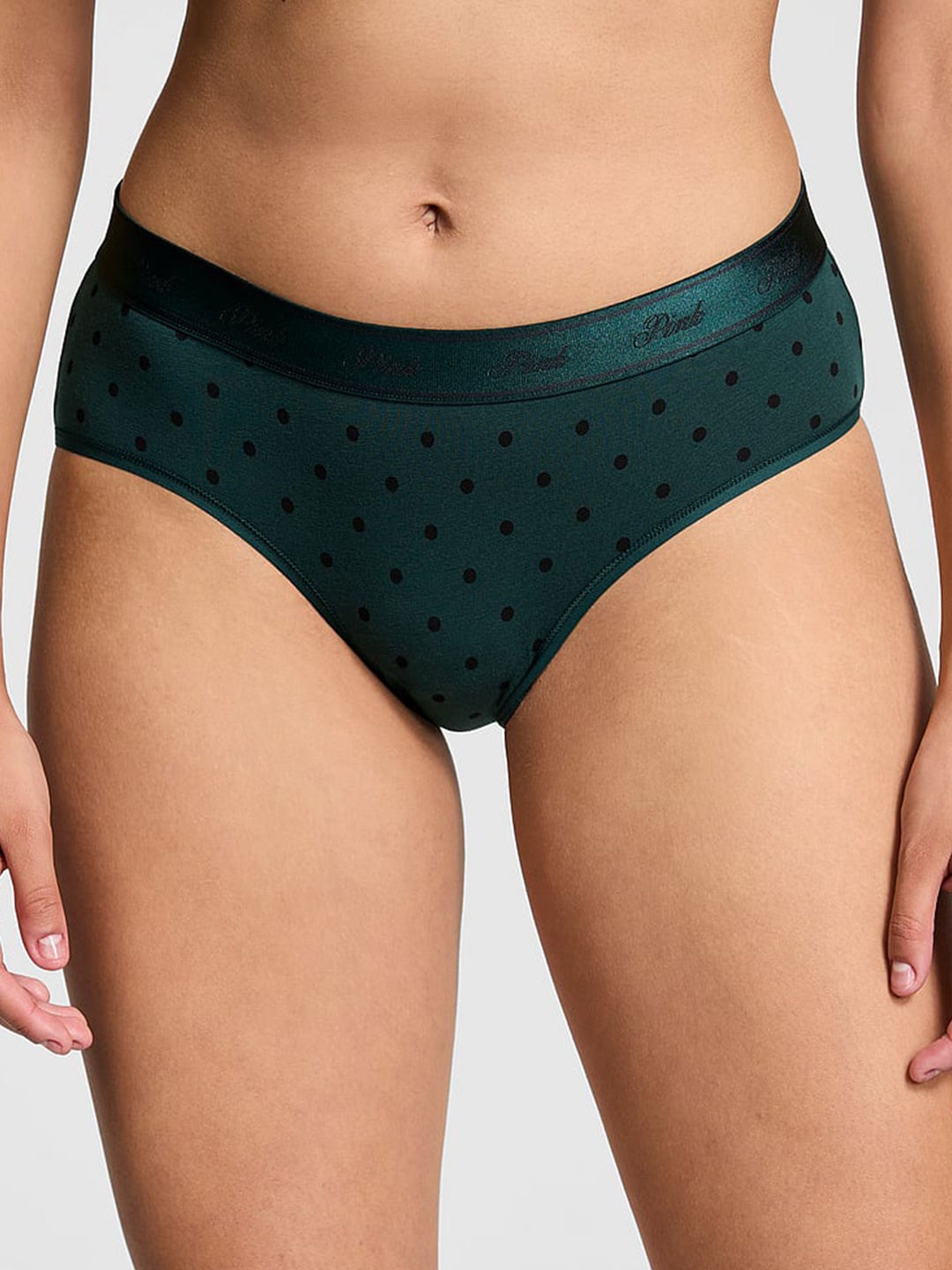 

Victoria's Secret Women Printed Low Rise Hipster Briefs-112458386GSK, Green