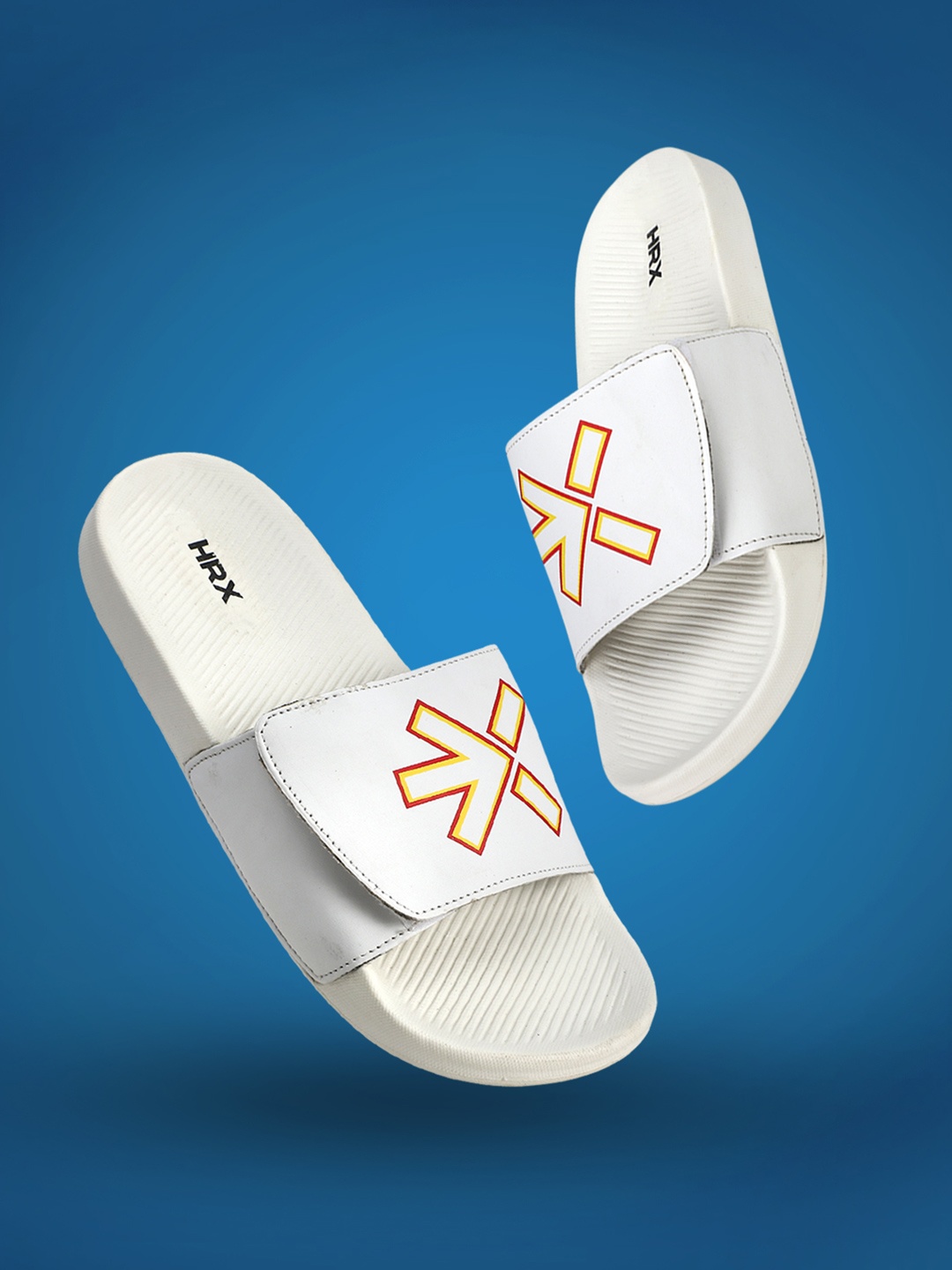 

HRX by Hrithik Roshan Men Printed Sliders, Off white