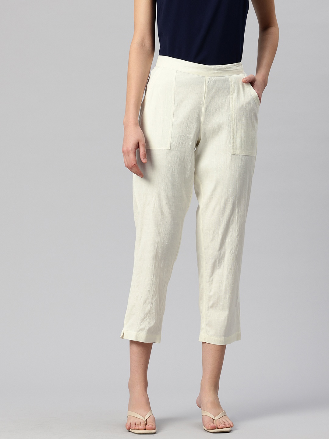 

Ayaany Women Culottes Casual Trousers, White