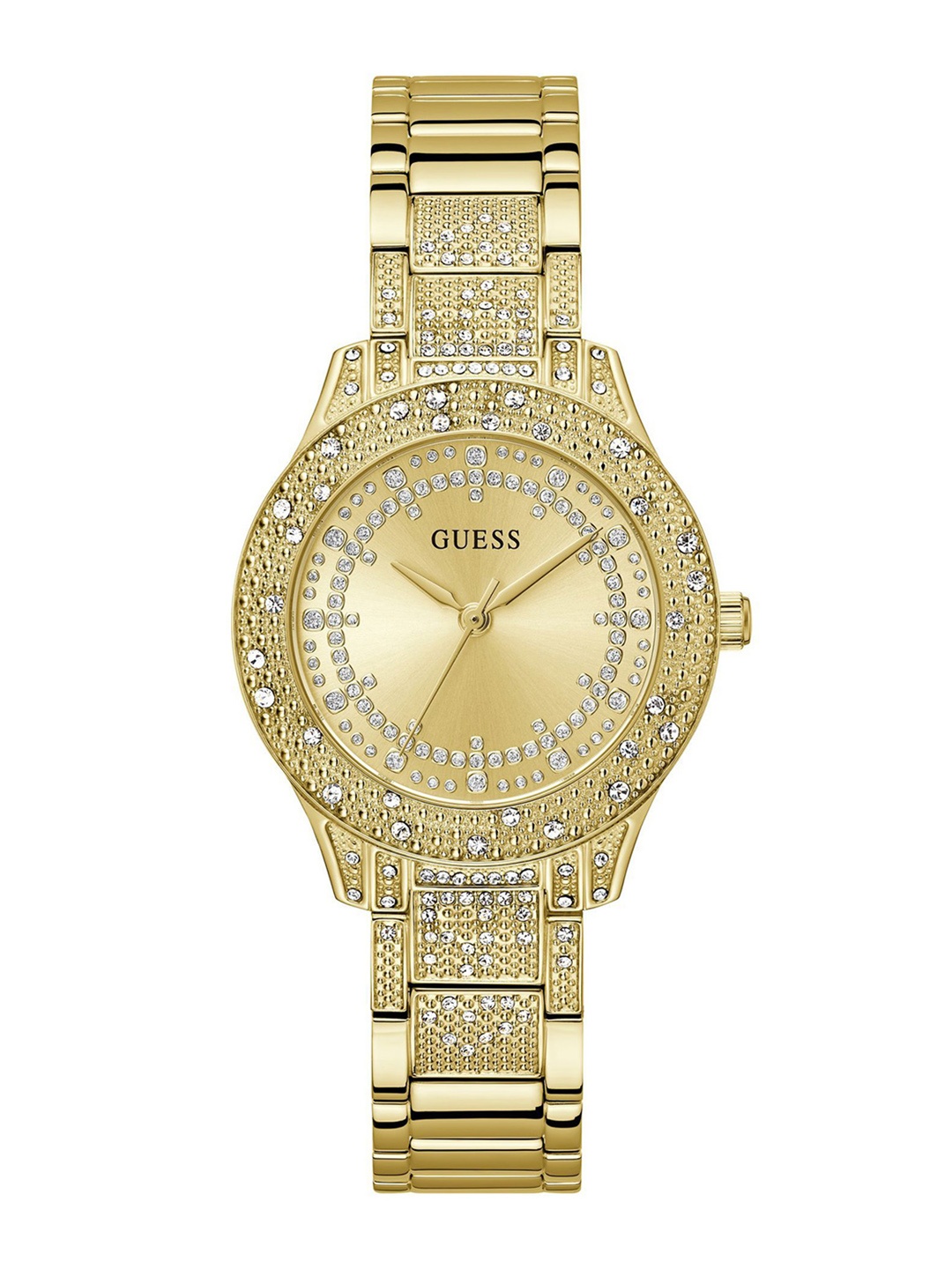 

GUESS Women Dial & Stainless Steel Bracelet Style Straps Analogue Watch GW0746L2, Gold
