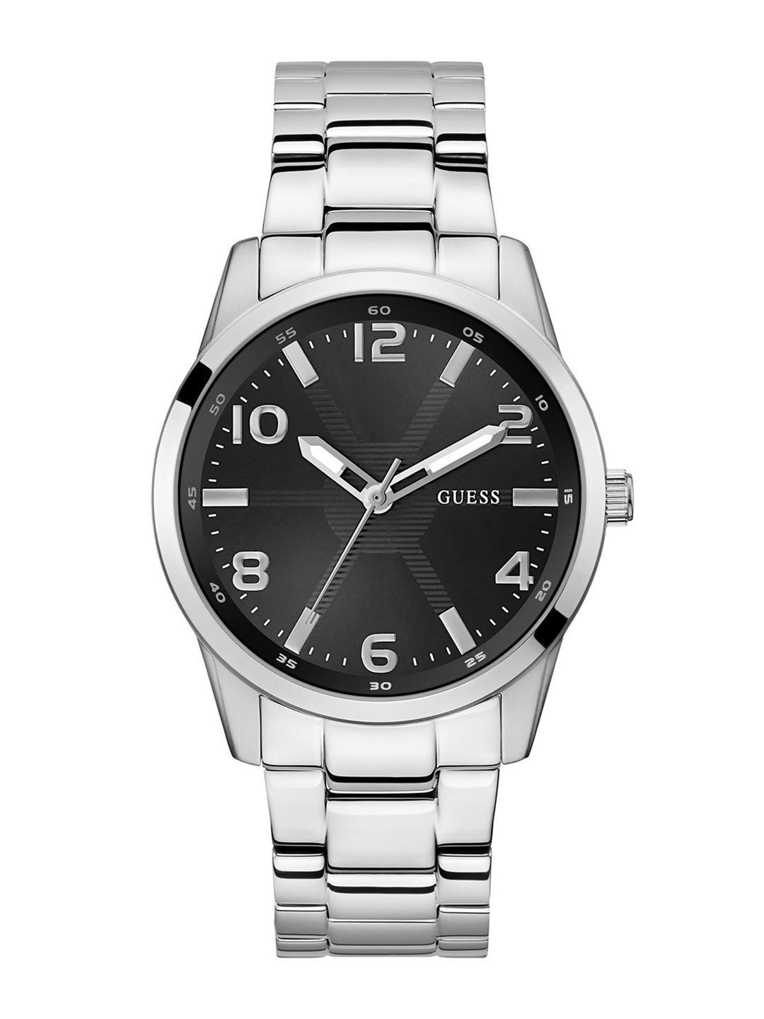 

GUESS Men Dial & Stainless Steel Bracelet Style Straps Analogue Watch GW0804G2, Black