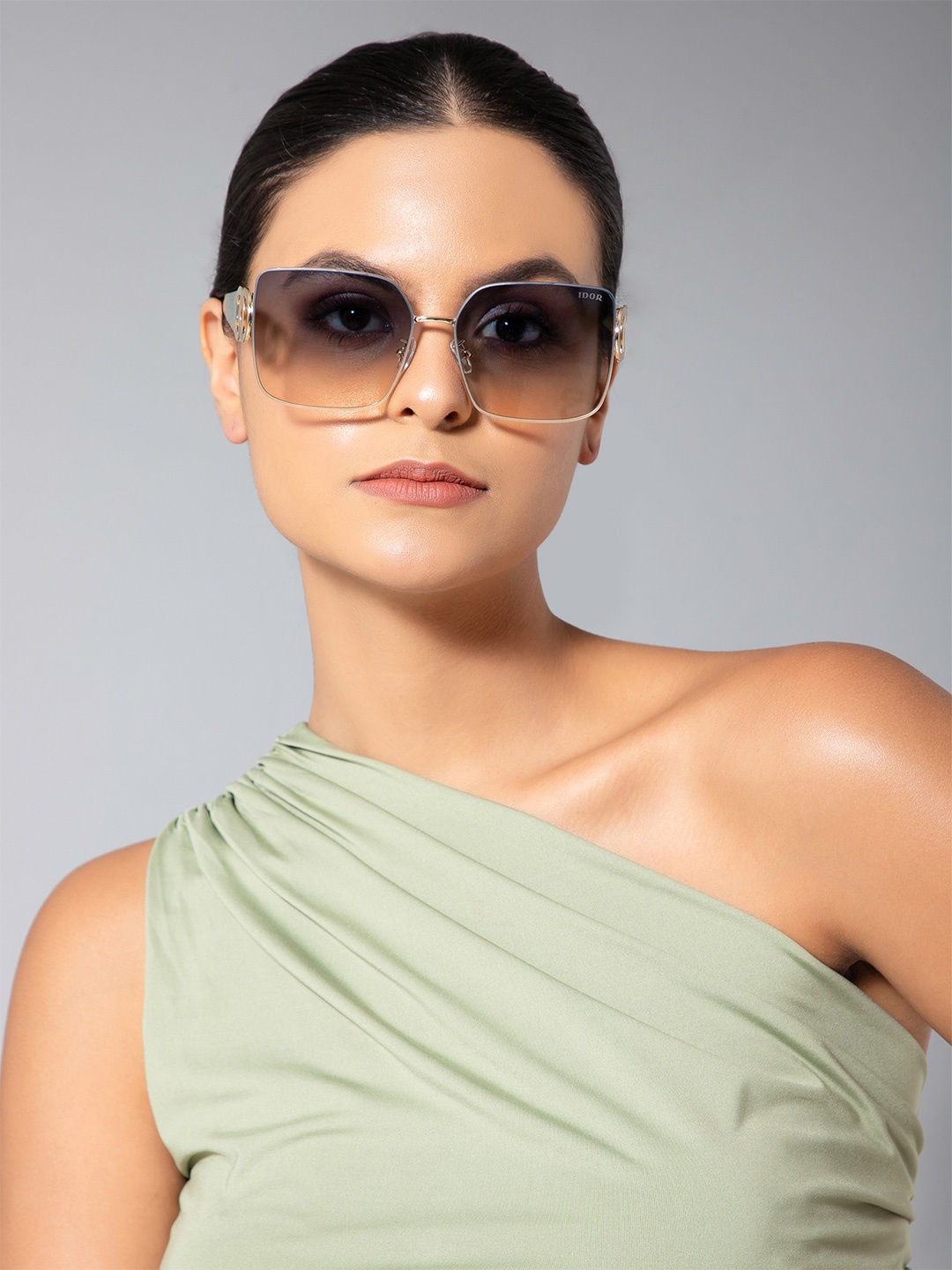 

IDOR Unisex Square Sunglasses with UV Protected Lens IDOR-84-PNK, Pink