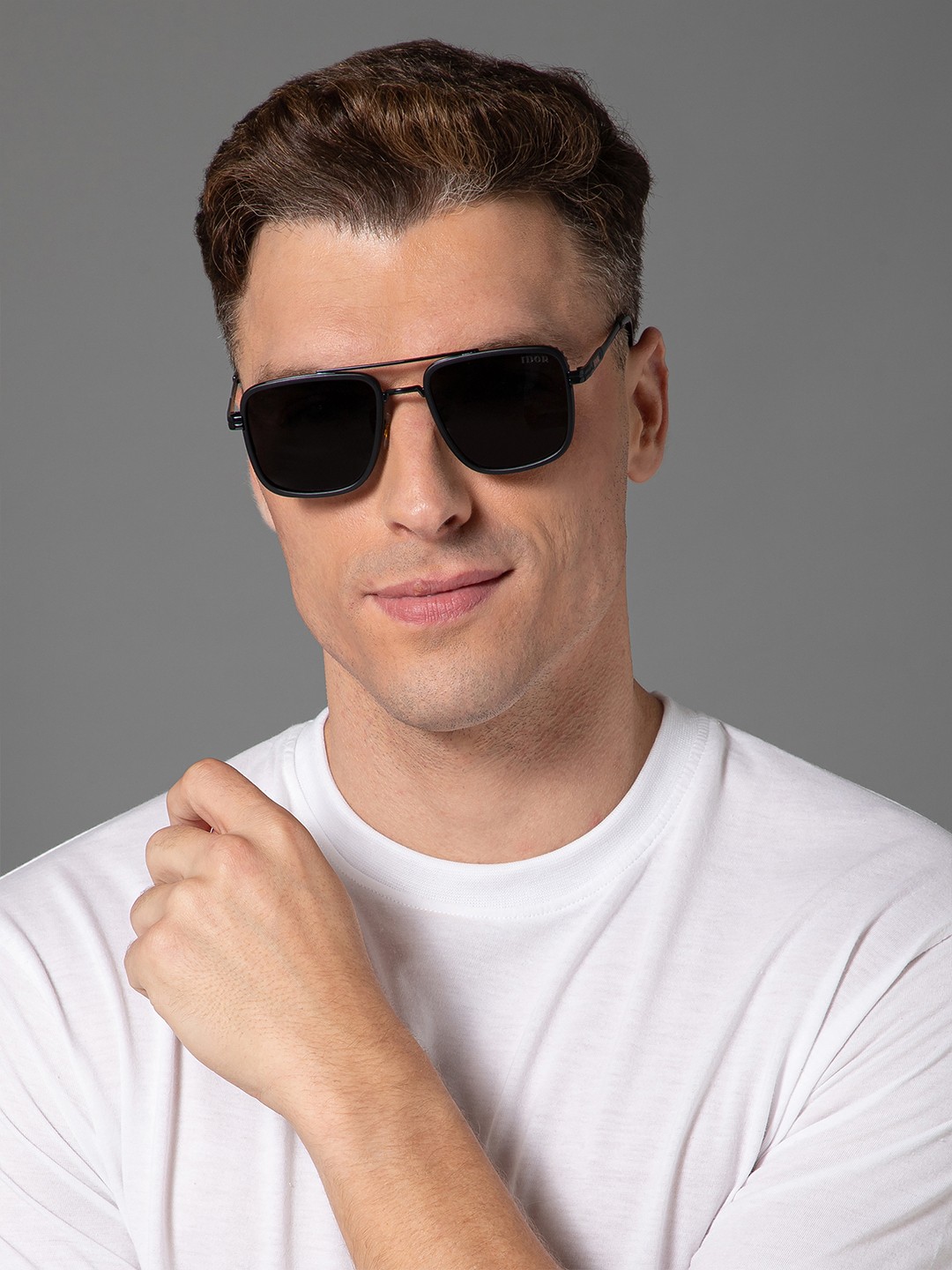 

IDOR Unisex Square Sunglasses with Polarised Lens IDOR-58459-C1, Black