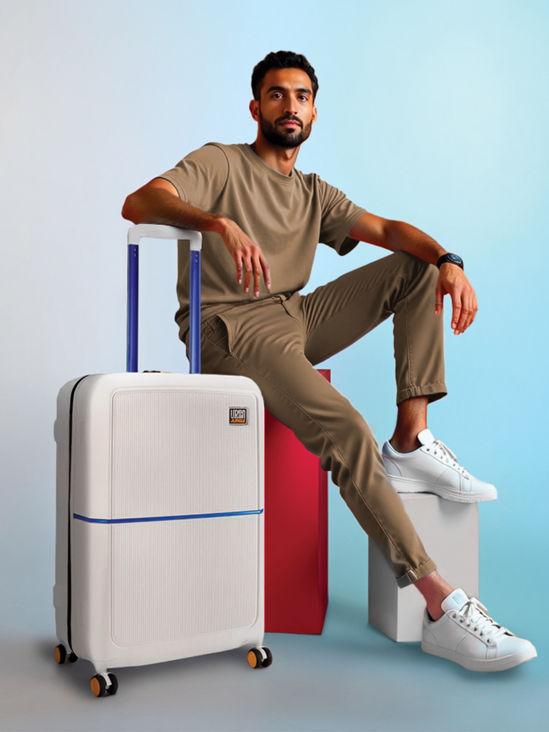 

Urban Jungle by Safari Caliber Medium Trolley Suitcase, White