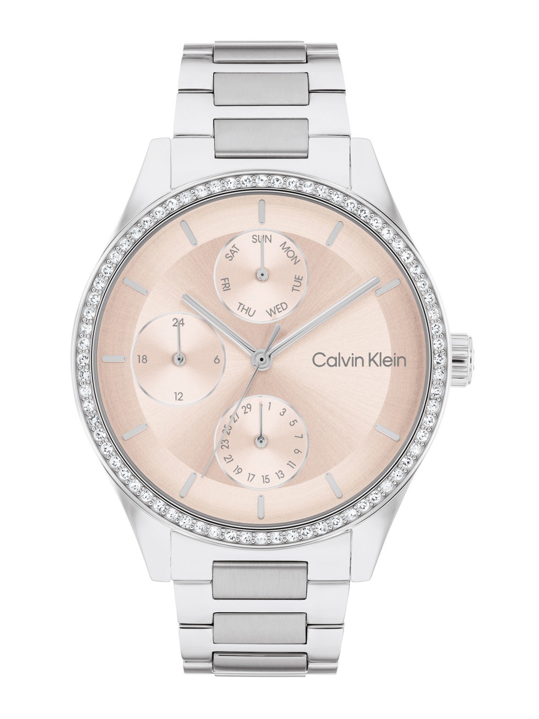

Calvin Klein Women Spark Embellished Analogue Watch 25100010, Rose gold