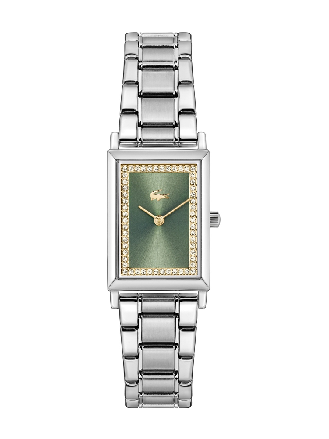 

Lacoste Women Catherine Embellished Bracelet Style Analogue Rectangular Watch 2001406, Green