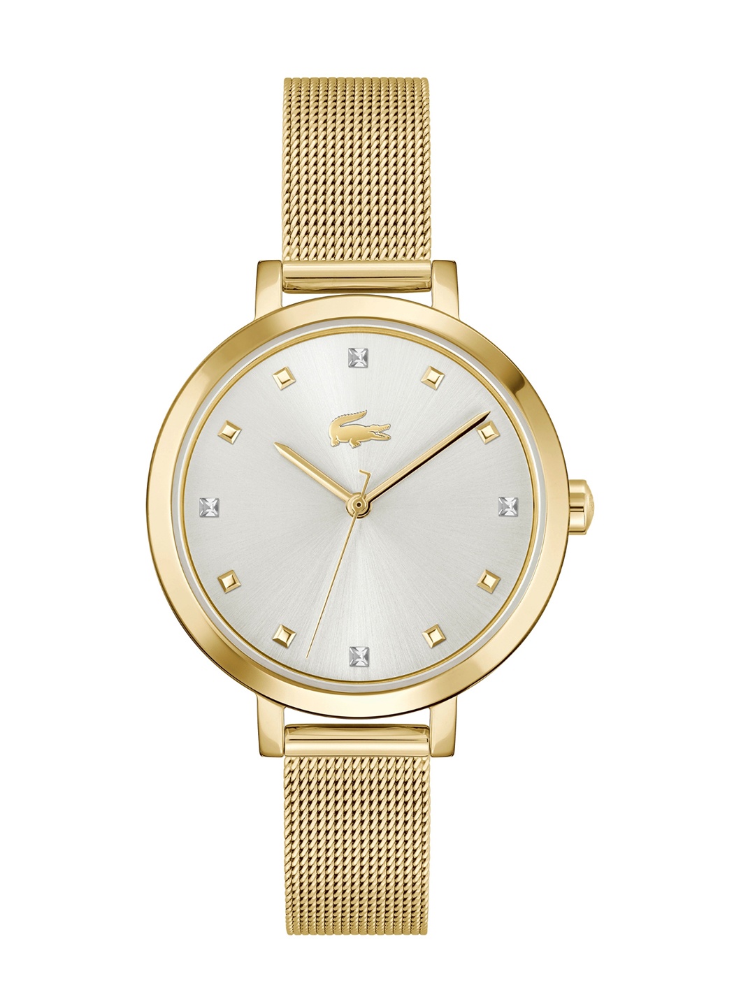 

Lacoste Women Riga Embellished Bracelet Style Analogue Watch 2001401, Silver