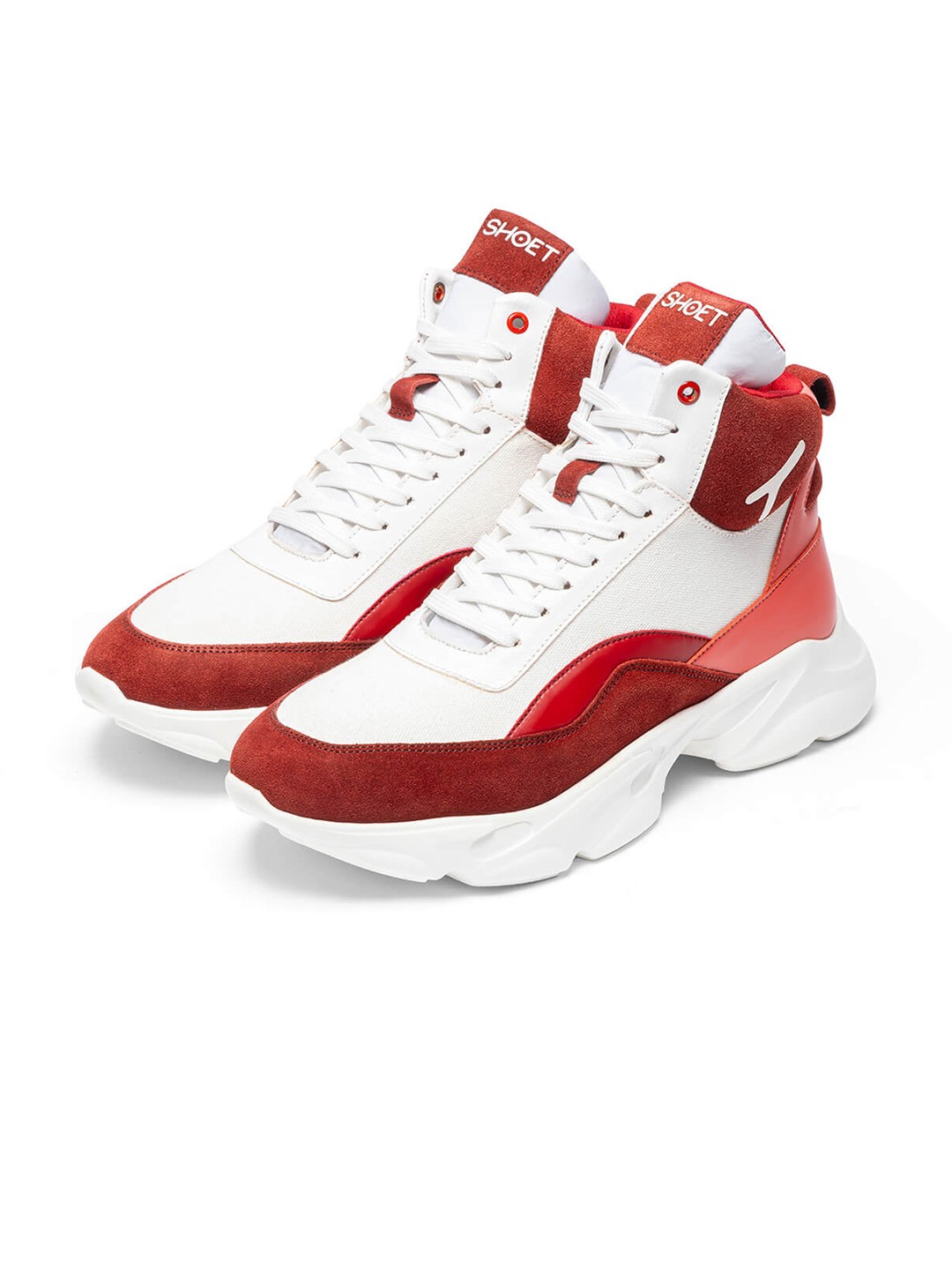

SHOET Men High-Top Sneakers, Maroon