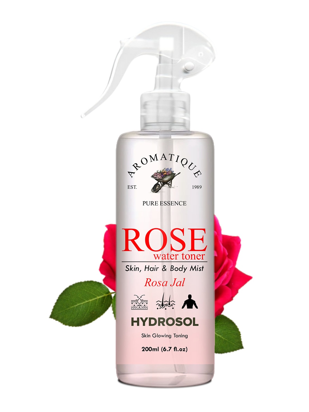 

AROMATIQUE Hydrosol Rose Water Spray For Face Tightens Pores & Balances pH-200ml, Na