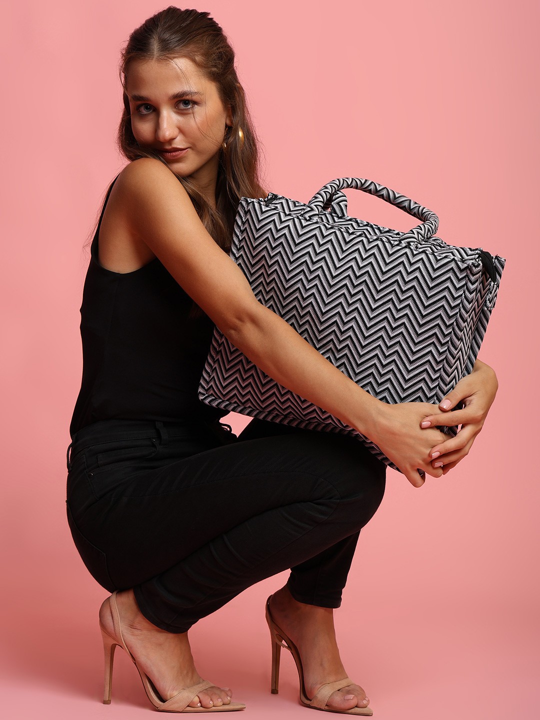 

ENSAC Structured Shoulder Bag, Black