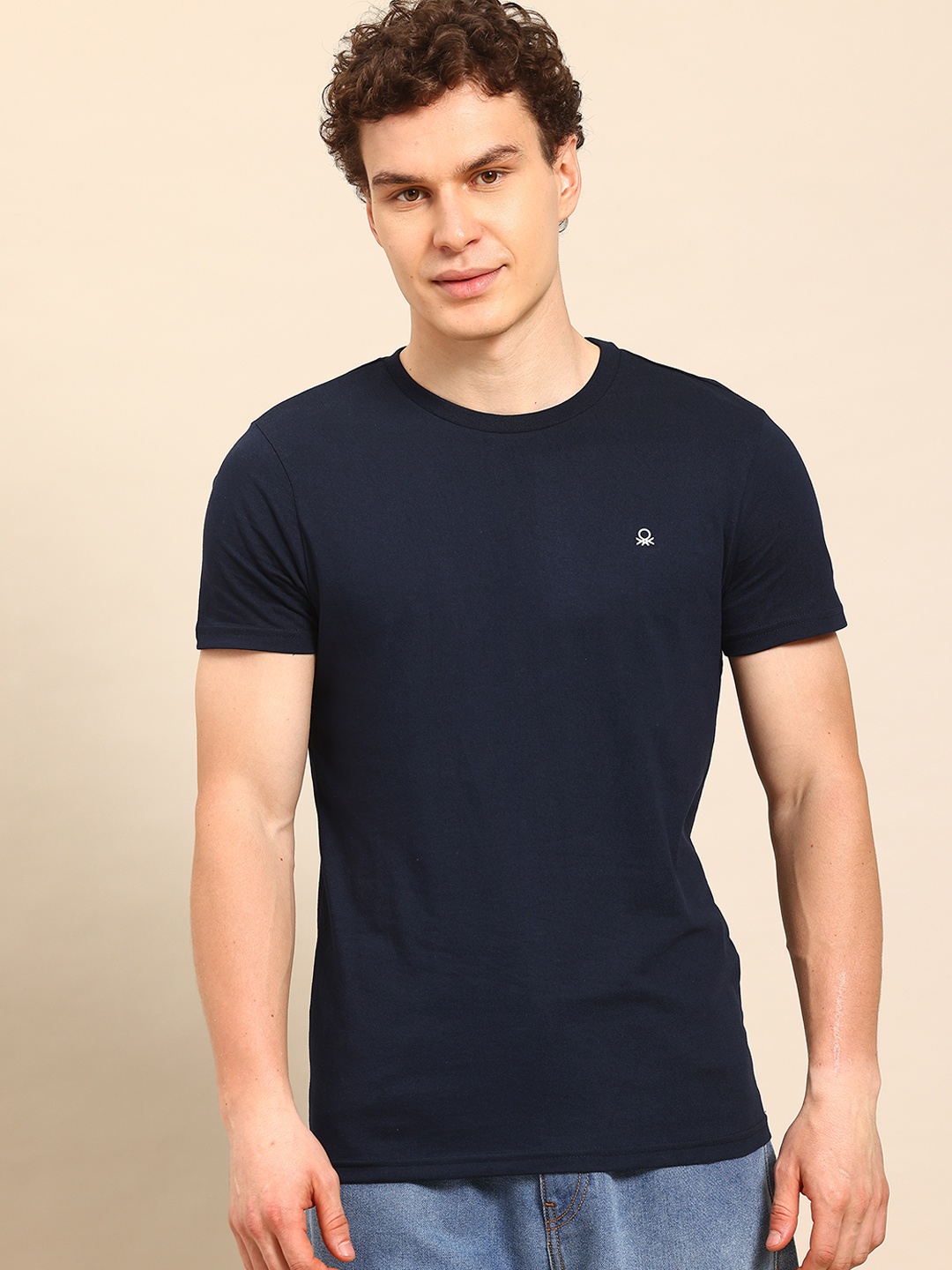 

United Colors of Benetton Round Neck T-shirt, Navy blue