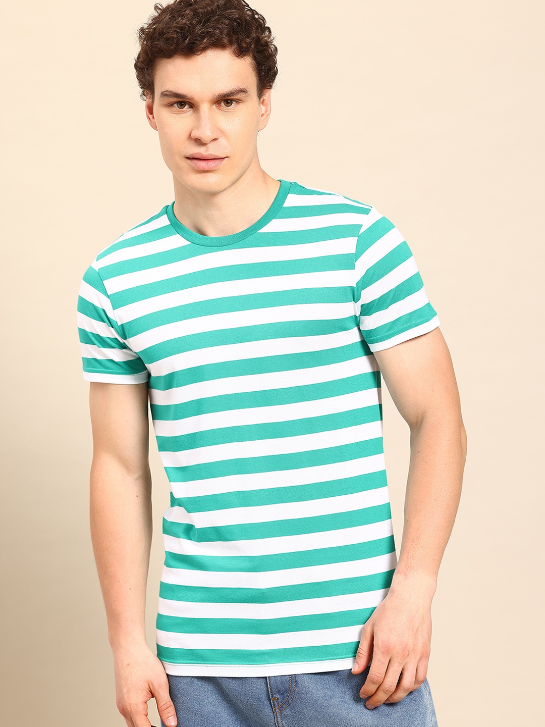 

United Colors of Benetton Striped T-shirt, Green