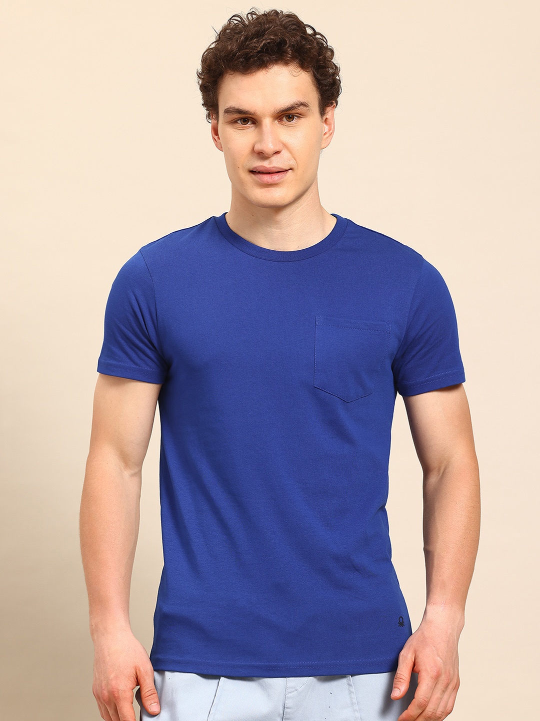 United Colors of Benetton Pocket Detail T-shirt, Blue