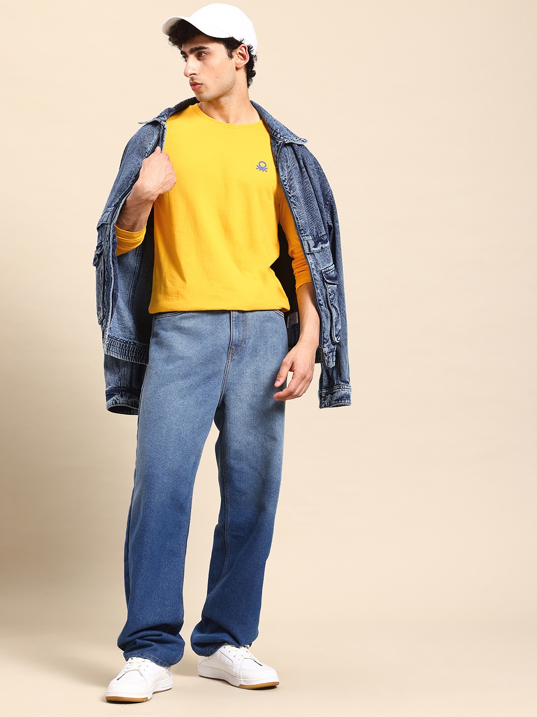 

United Colors of Benetton Long Sleeves Regular Fit T-Shirt, Yellow