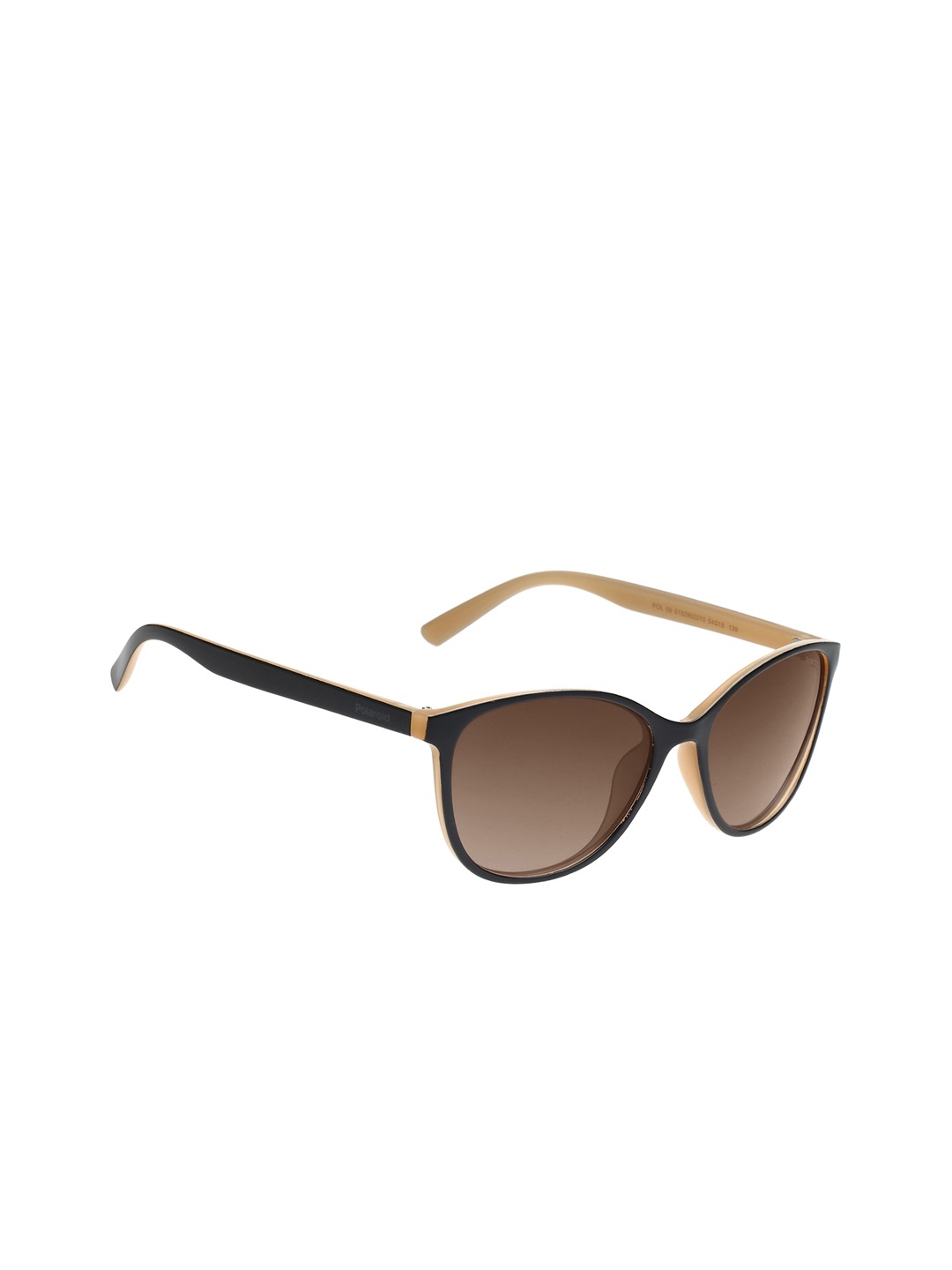 

Polaroid Women Square Sunglasses with Polarised and UV Protected Lens -POL 09 W BLK ON MLK, Brown