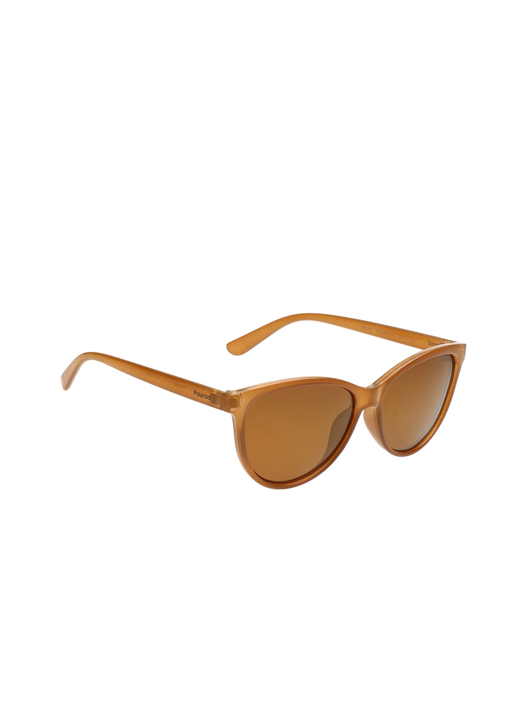 

Polaroid Women Oval Sunglasses with Polarised and UV Lens- POL 10 W MLK BEIGE/GLD FLSH, Brown