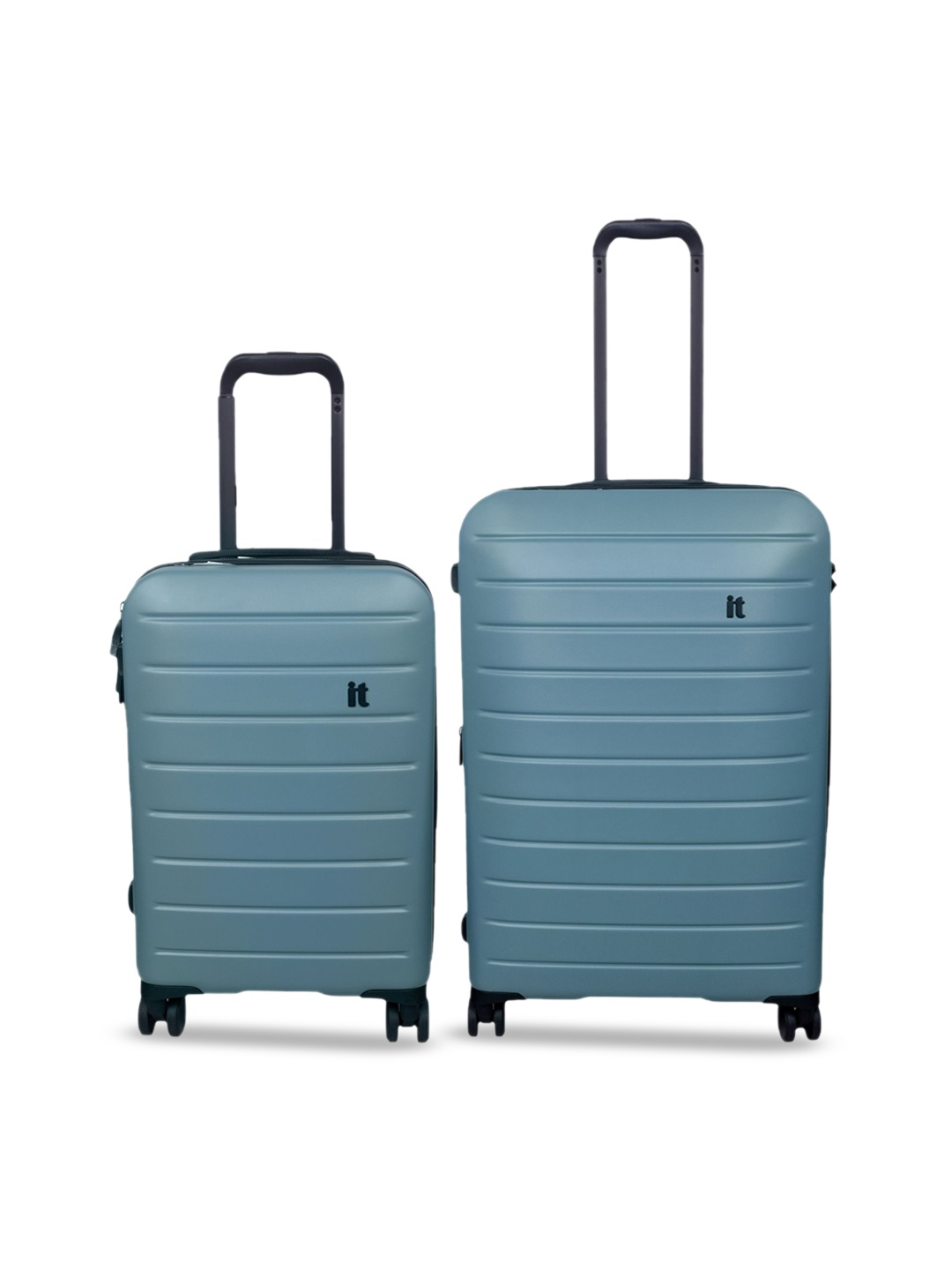 

IT luggage Legion Set Of 2 Textured Hard Suitcase Trolley Bag, Blue