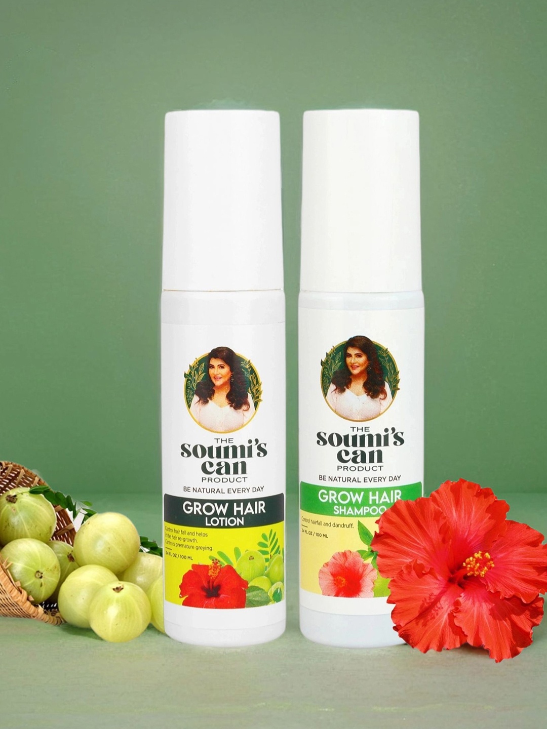 

THE SOUMI'S CAN PRODUCT Set of Grow Hair Shampoo & Grow Hair Lotion - 100ml Each, Multi