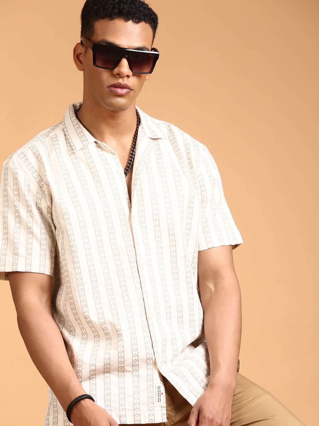 

LSD Striped Relaxed Fit Shirt, Off white