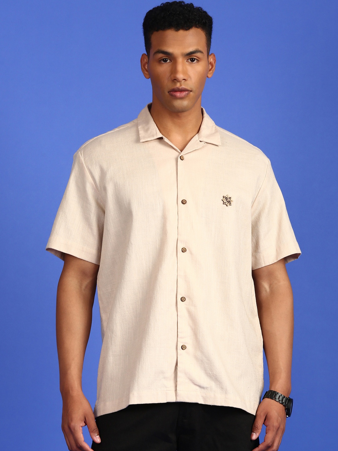 

LSD Relaxed Fit Casual Shirt, Beige