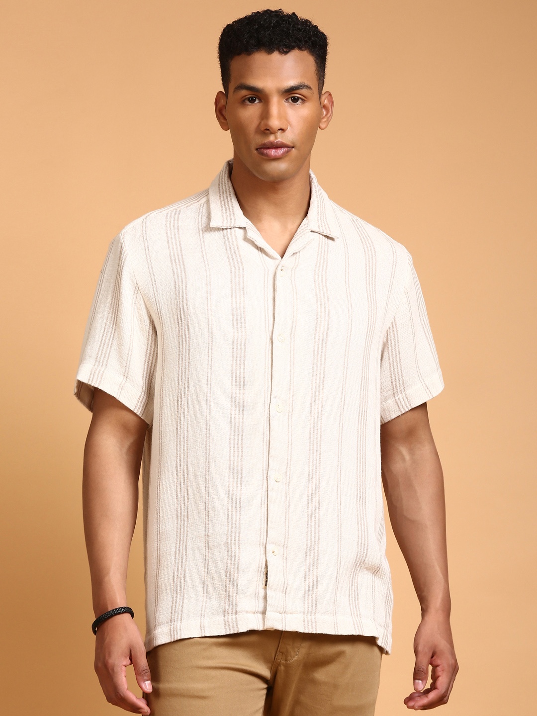 

LSD Striped Relaxed Fit Shirt, Cream