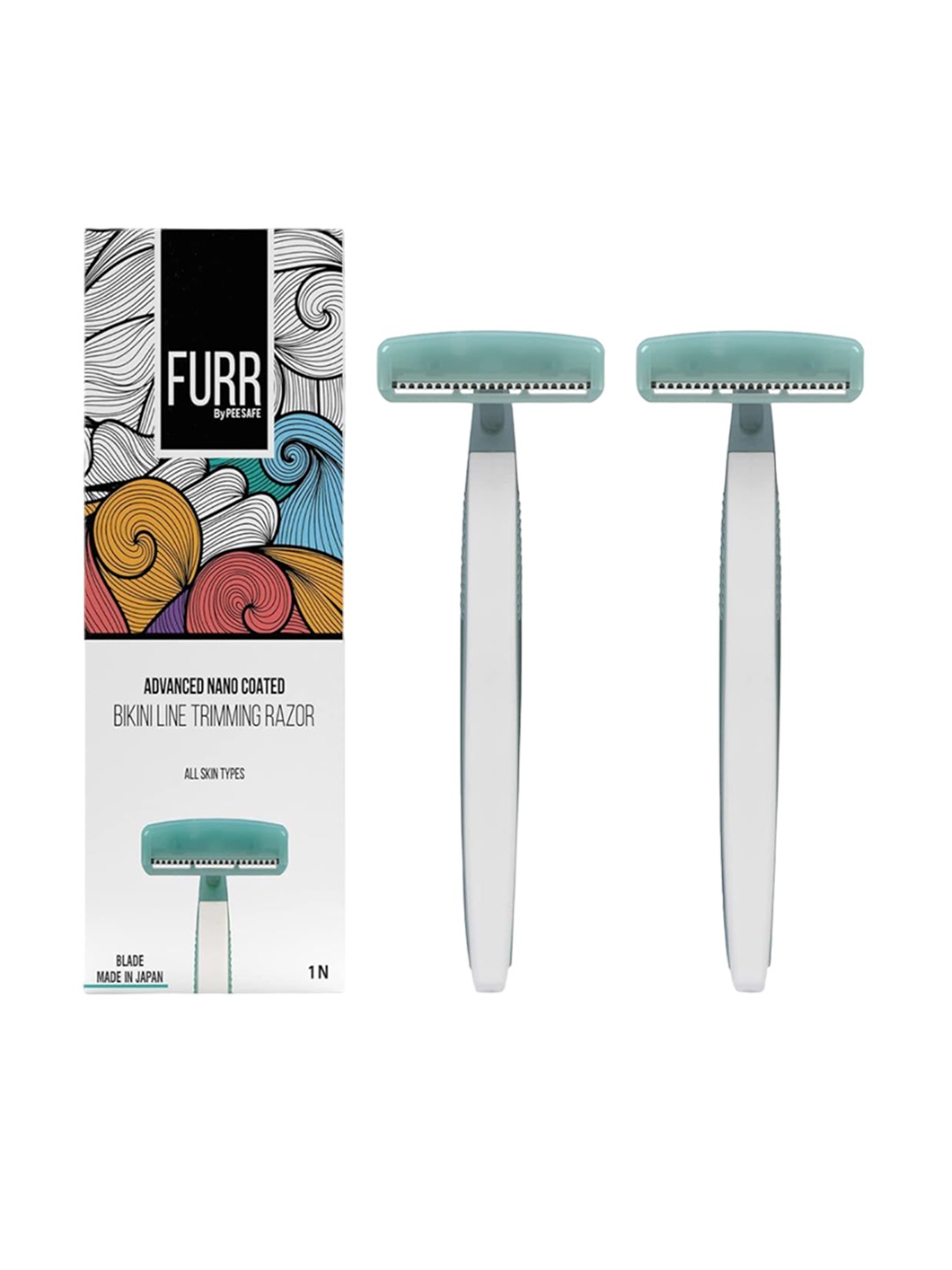 

FURR Set Of 2 Advanced Nano Coated Bikini Line Trimming Razor, White