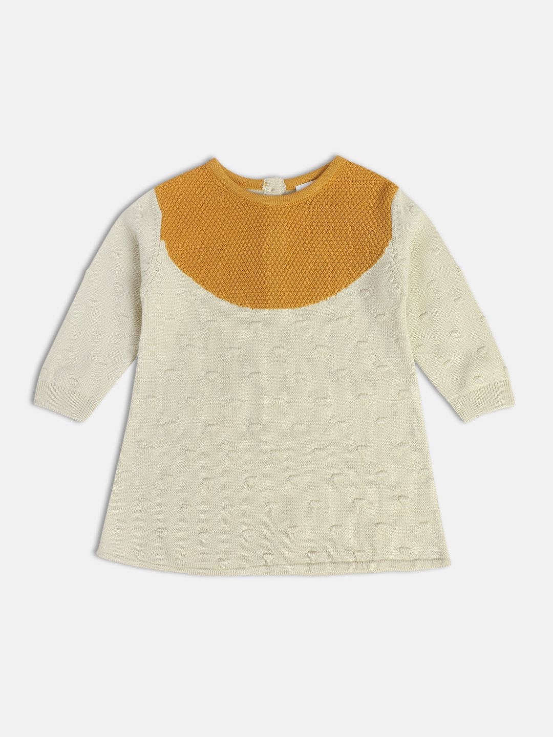 

MINI KLUB Girls Printed A-Line Dress, Yellow
