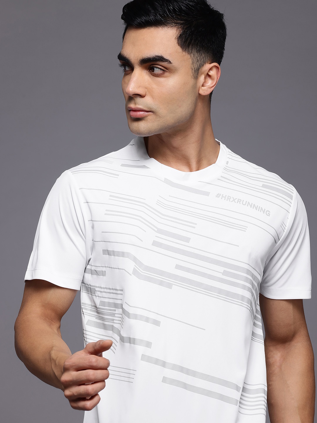 

HRX by Hrithik Roshan Printed Running T-shirt, White